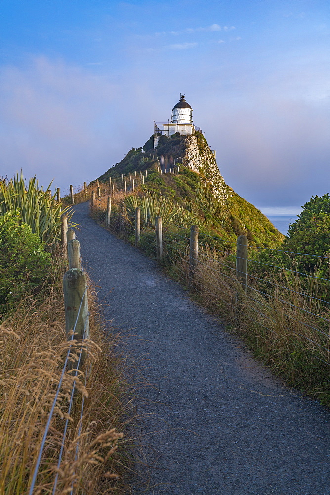 Nugget Point lighthouse, Ahuriri Flat, Clutha district, Otago region, South Island, New Zealand, Pacific