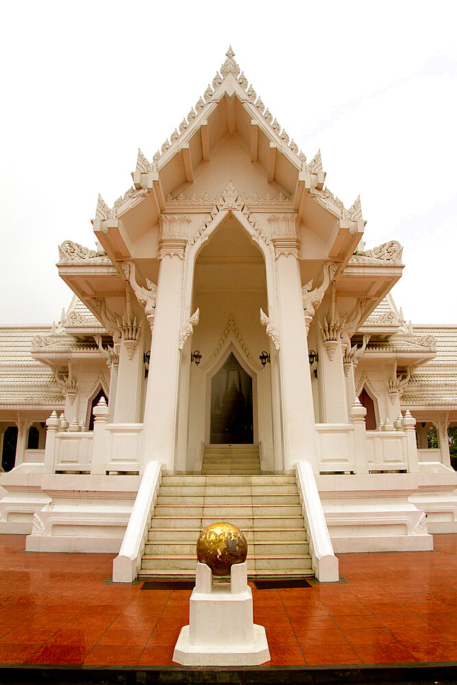 An ornate Buddhist temple in the grounds of Buddha's birth place, Lumbini, Nepal, Asia