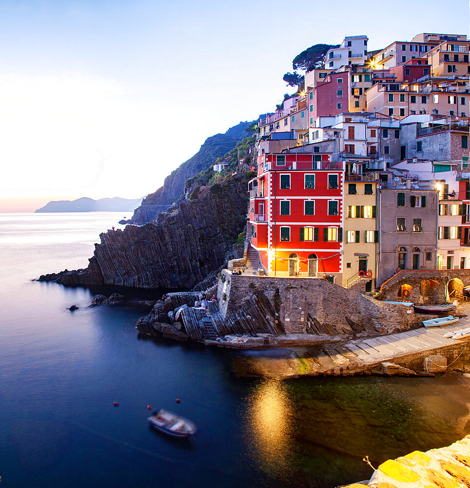 Picturesque village of Riomaggiore in Cinque Terre, UNESCO World Heritage Site, province of La Spezia, Liguria region, Italy, Europe