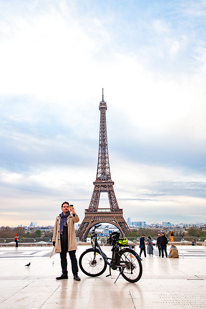 Paris overview with Eiffel Tower, Paris, France, Europe