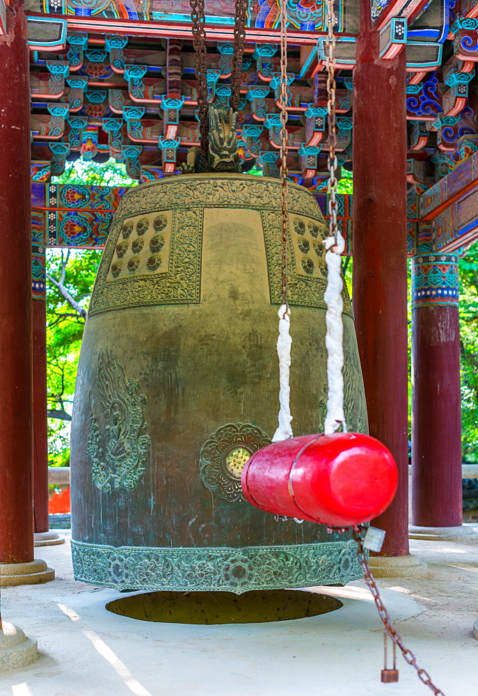 Bulguksa Buddhist temple bell, Gyeongju, South Korea, Asia