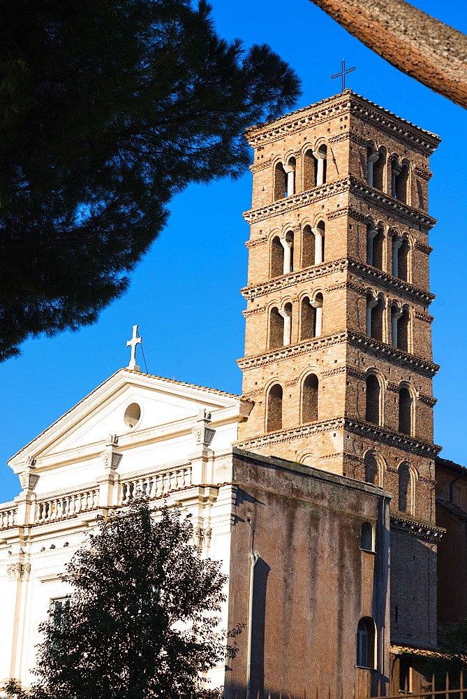 The Basilica dei Santi Bonifacio e Alessio, a basilica, rectory church and titular church on Aventine Hill, Rome, Lazio, Italy, Europe