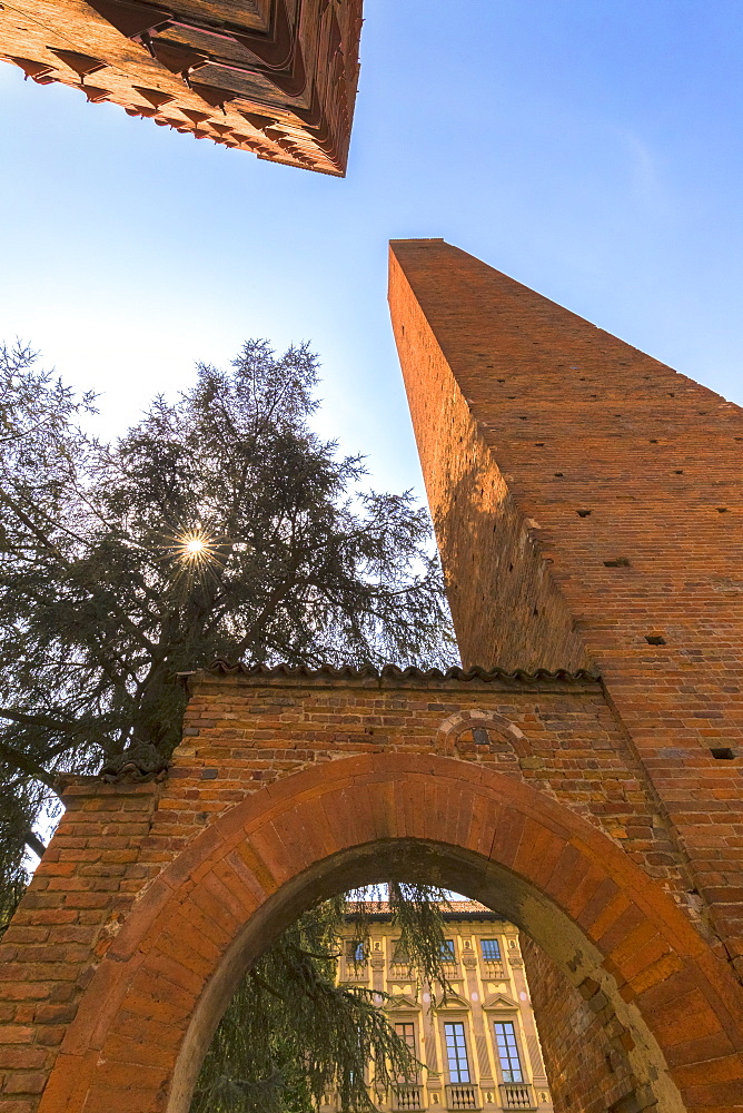 Medieval towers of Pavia, Pavia province, Lombardy, Italy, Europe