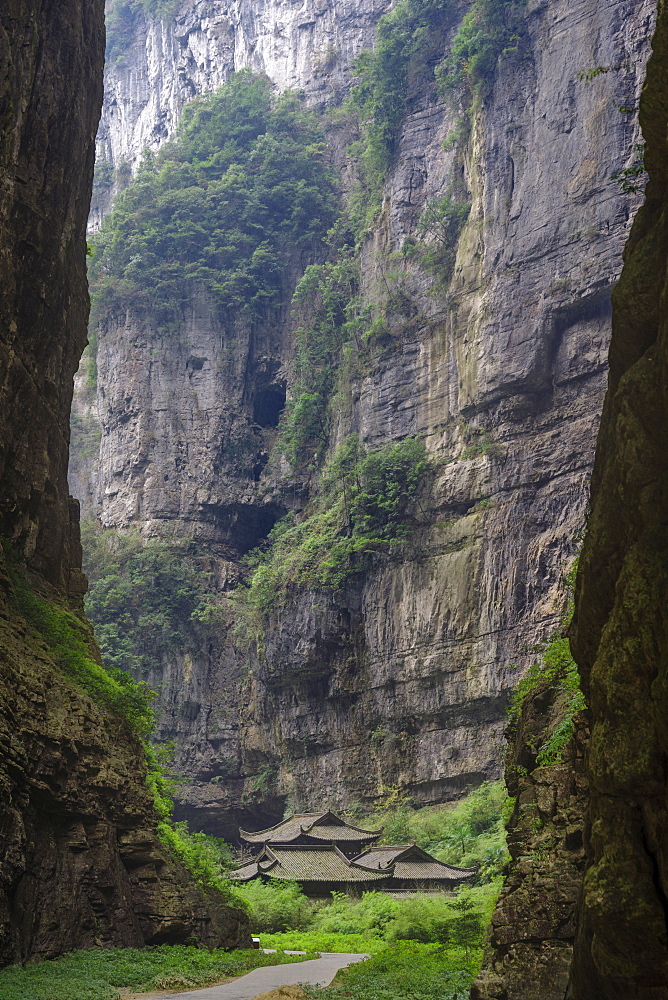 Three Natural Bridges of the Wulong Karst geological park, UNESCO World Heritage Site in Wulong county, Chongqing, China, Asia