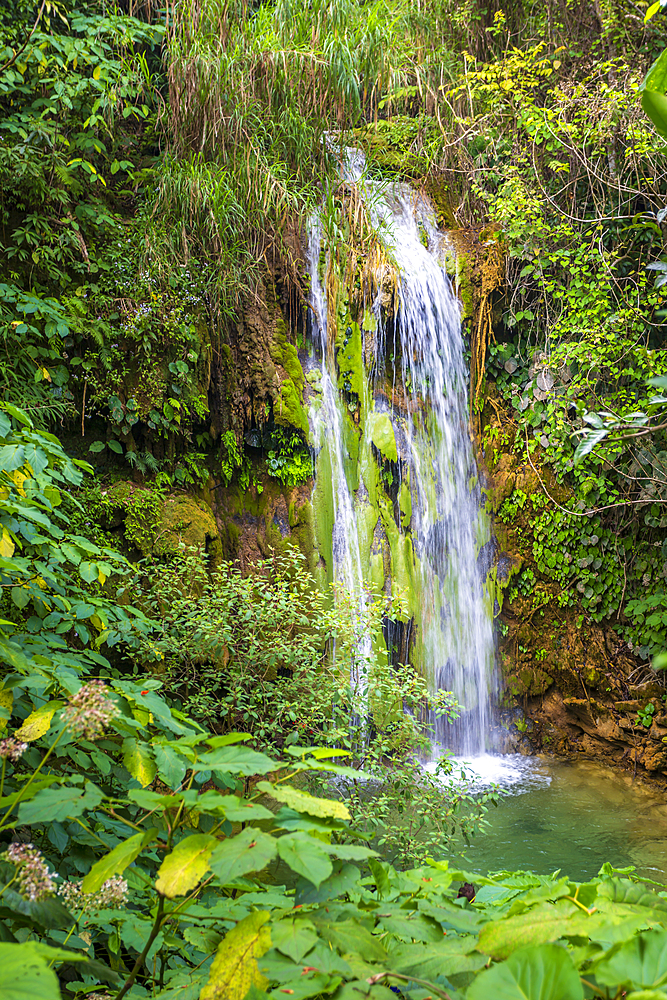 El Nicho waterfall in the Sierra del Escambray mountains not far from Cienfuegos, Cuba, West Indies, Caribbean, Central America