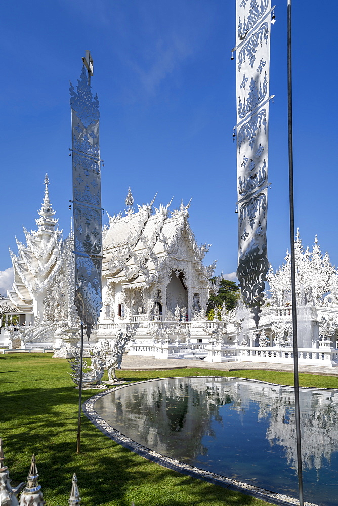 Wat Rong Khun (White Temple), Chiang Rai, Northern Thailand, Thailand, Southeast Asia, Asia