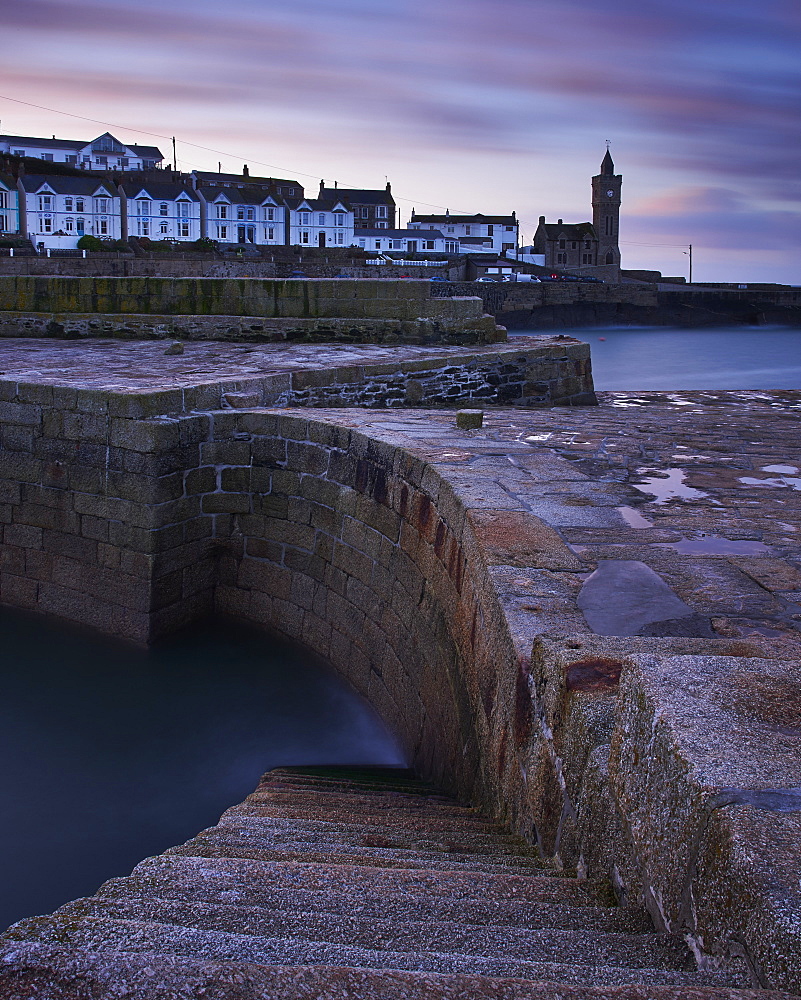 Early morning on the harbour side at Porthleven in Cornwall, England, United Kingdom, Europe