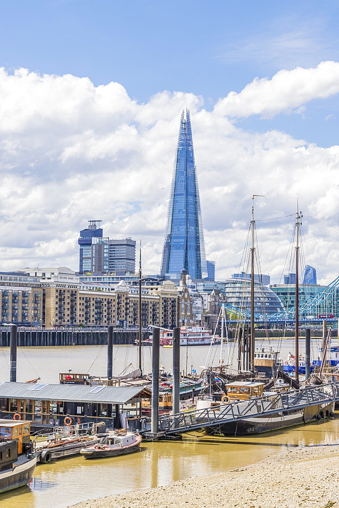 The Shard, Tower Bridge and River Thames, London, England, United Kingdom, Europe