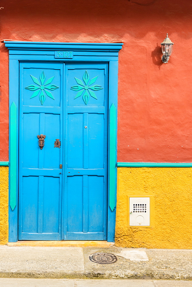 Colourful colonial architecture in Jerico, Antioquia, Colombia, South America