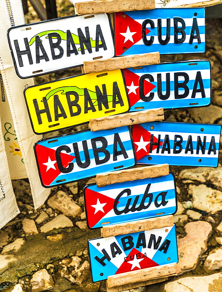 Tourist souvenirs for sale in Havana, Cuba, West Indies, Central America