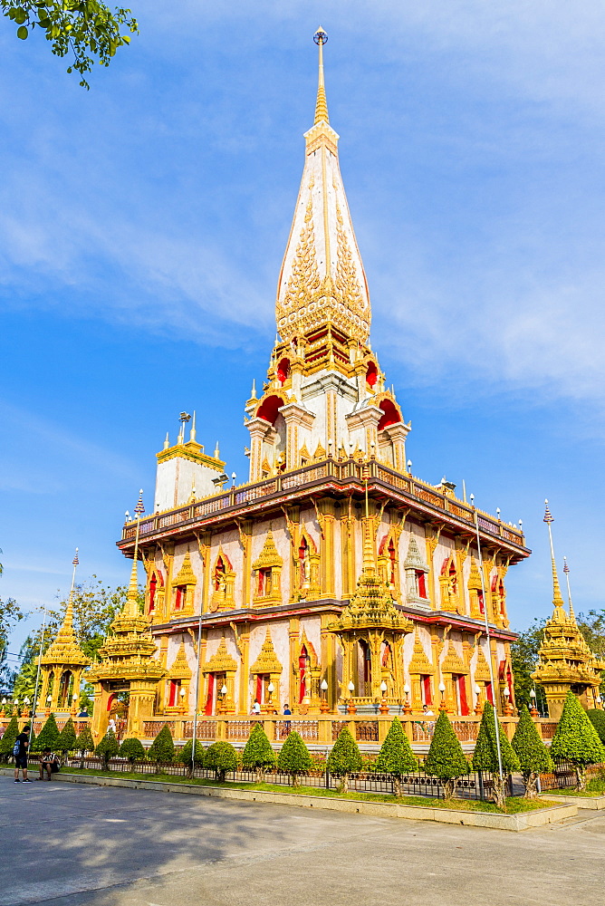 Chedi at Wat Chalong Temple in Phuket, Thailand, Southeast Asia, Asia