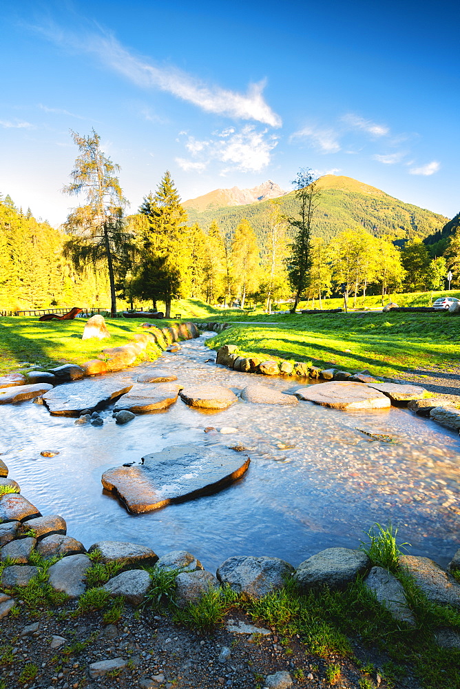 September light in Sozzine valley in Ponte di Legno, Vallecamonica (Val Camonica), Brescia province, Lombardy district, Italy, Europe