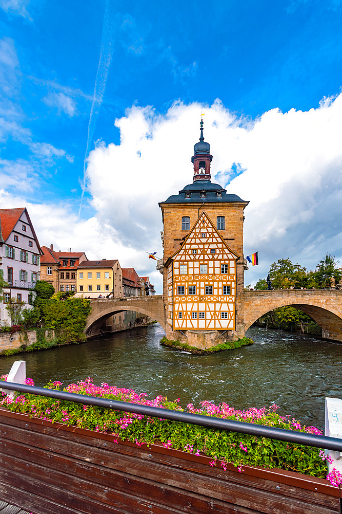 Altes Rathaus (old townhall) at the historic center of Bamberg, UNESCO World Heritage Site, Bavaria, Germany, Europe