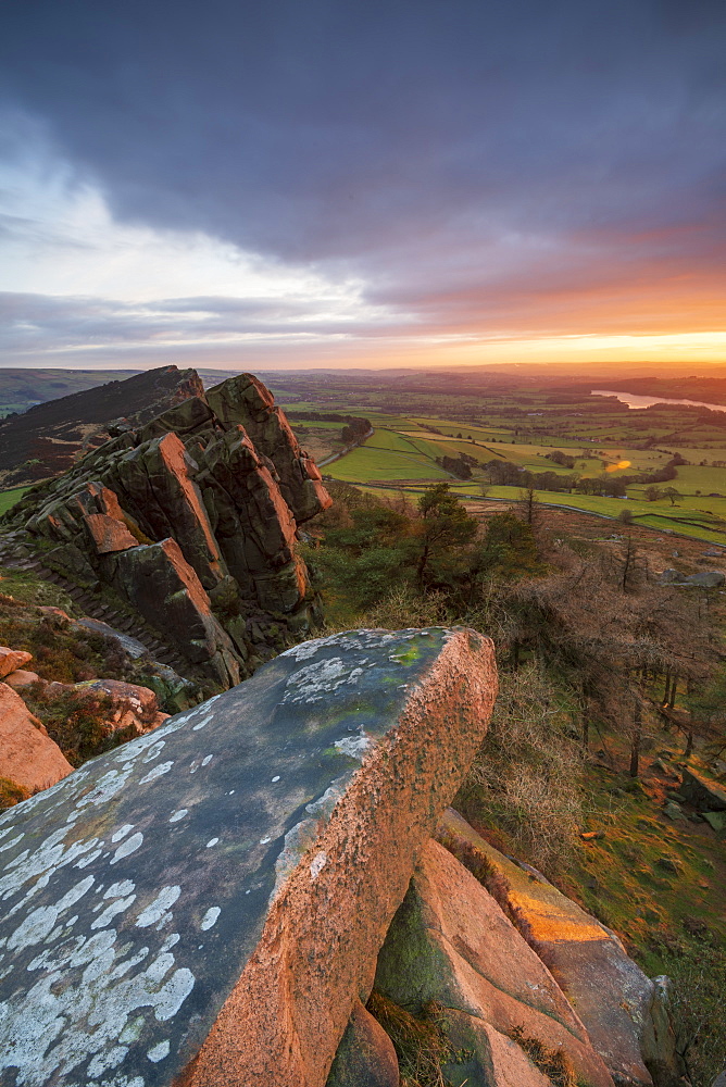 Gritstone formations at The Roaches, Peak District National Park, Staffordshire, England, United Kingdom, Europe