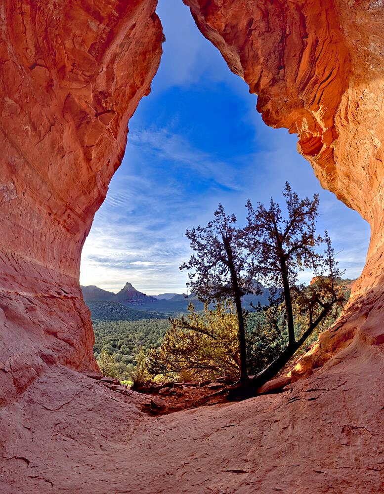 The Birthing Cave on Mescal Mountain in Sedona Arizona. It is said that ancient Indian women came here to give birth.