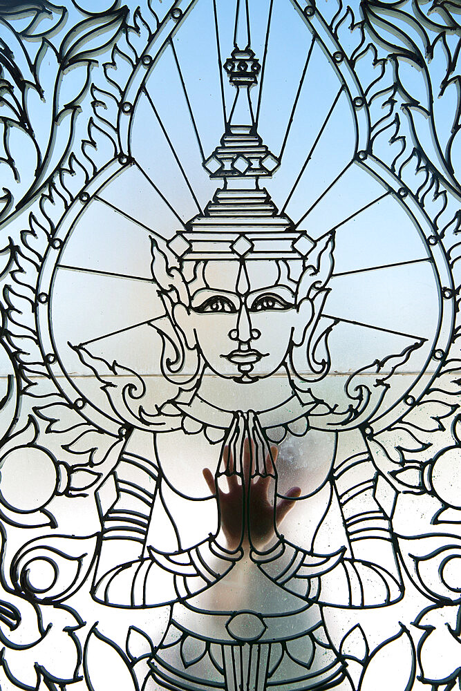 Buddhist motif out of wrought iron at the Royal Palace, Phnom Penh, Cambodia, Indochina, Southeast Asia, Asia