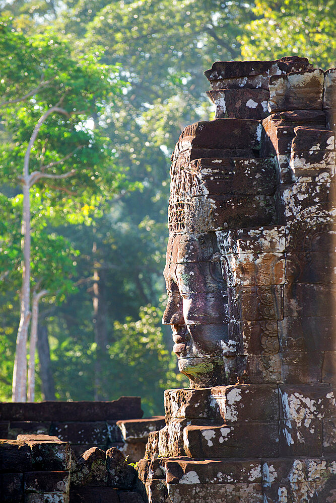 Ruins at the Bayon temple, part of Angkor archaeological complex, UNESCO World Heritage Site, Siem Reap, Cambodia, Indochina, Southeast Asia, Asia