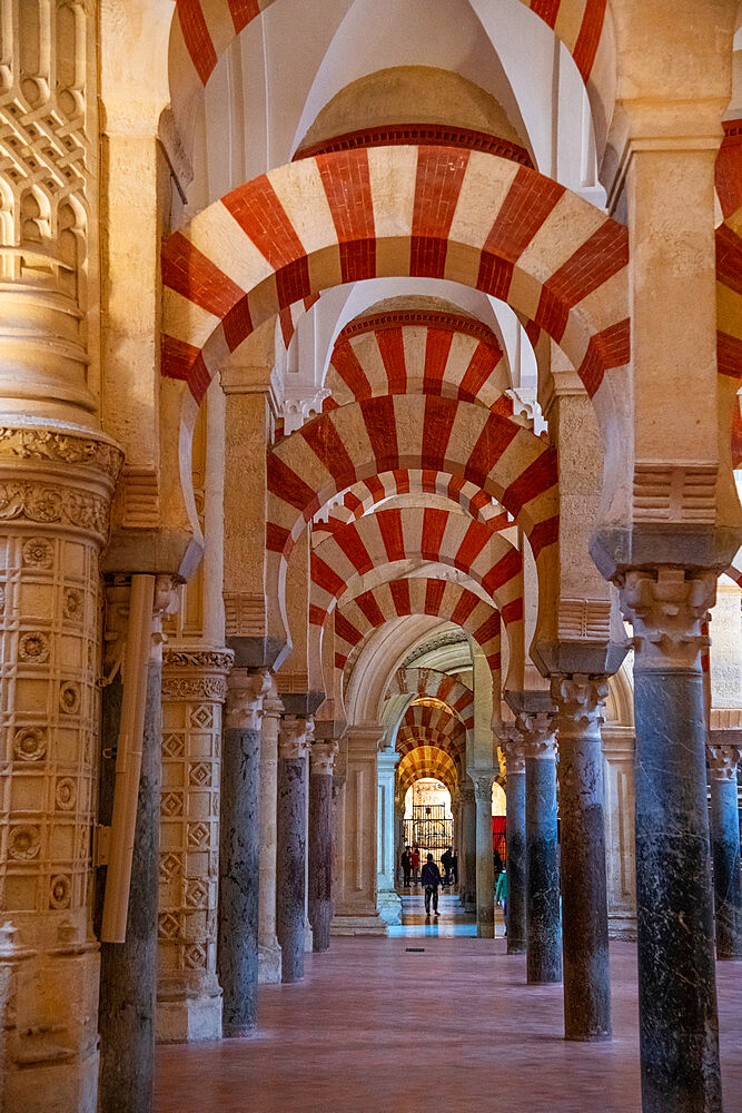 Interior of Mezquita de Cordoba (the Mosque-Cathedral of Cordoba), UNESCO World Heritage Site, Cordoba, Andalusia, Spain,  Europe