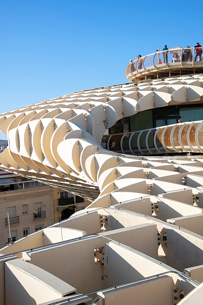 The Metropol Parasol (Las Setas de Sevilla) in Seville, Andalusia, Spain, Europe