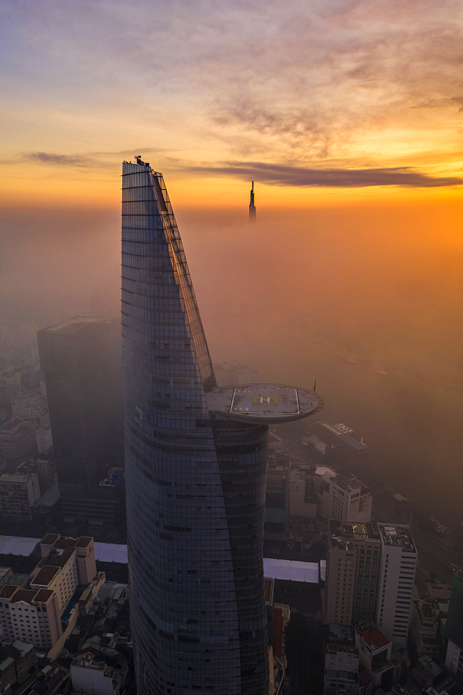 Clouds in the city, Ho Chi Minh City, Vietnam, Indochina, Southeast Asia, Asia