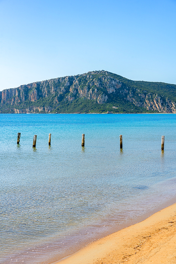 Divari beach with golden sand and turquoise water in Greece