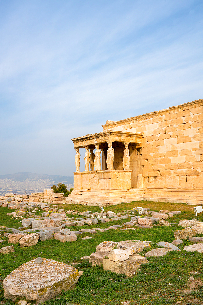 Erechtheion or Temple of Athena Polias in Athens Acropolis in Greece