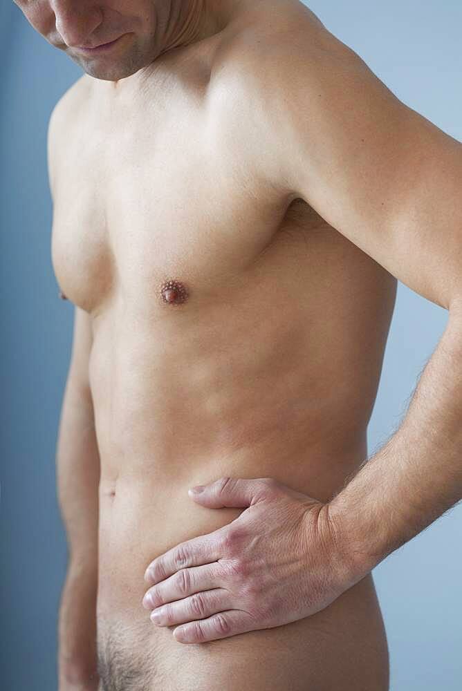 Man with hip pain