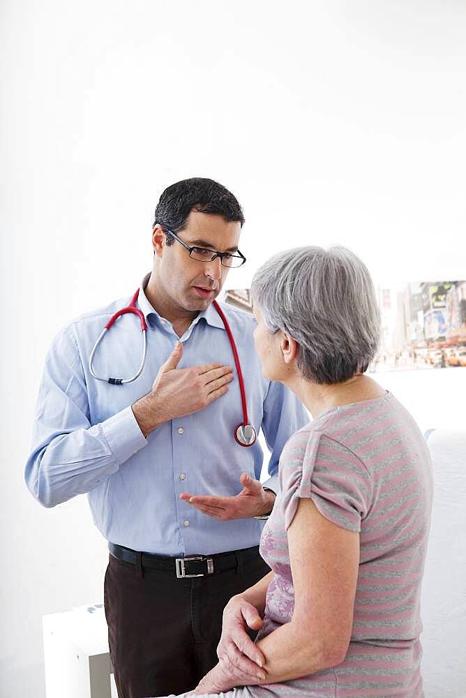 Elderly person in consultation