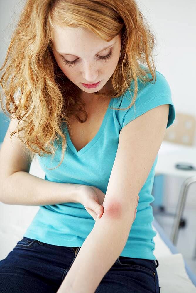 Dermatology consultation woman