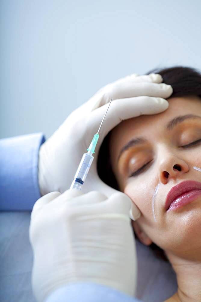 Botox treatment, woman