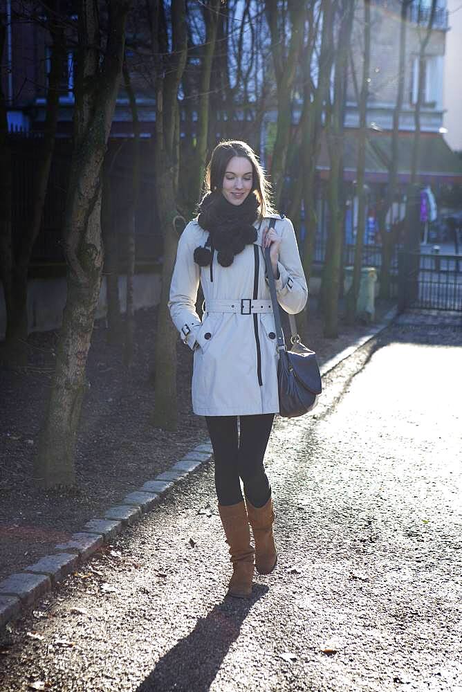 Woman walking.