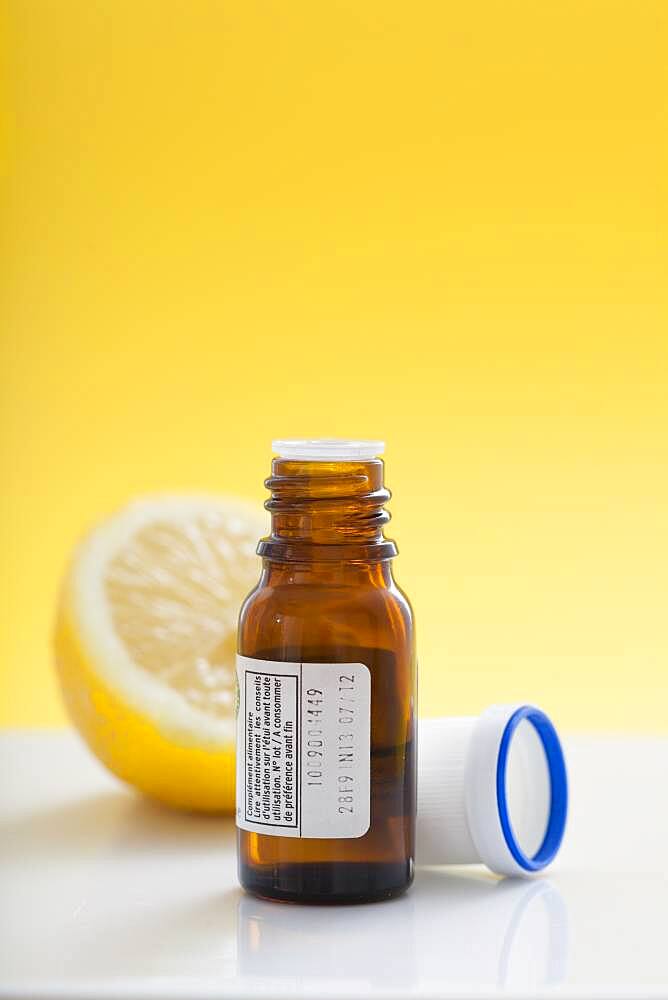 Lemon essential oil.