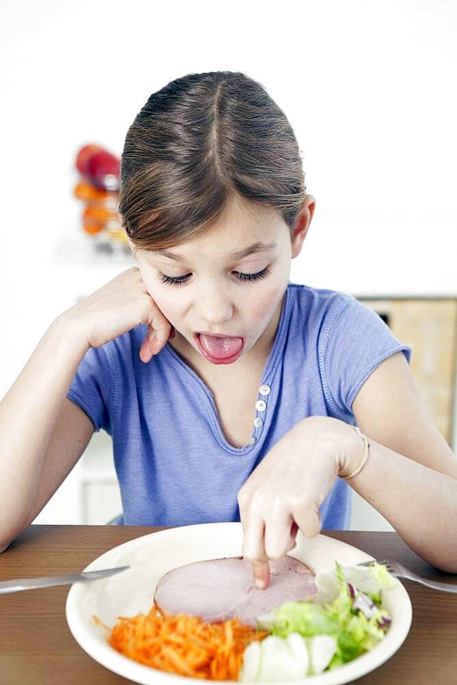 Child eating a meal