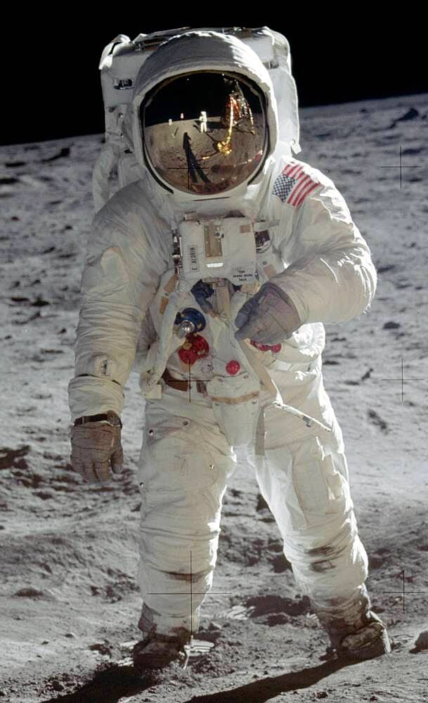 Apollo 11, Astronaut Buzz Aldrin Moonwalk, 1969