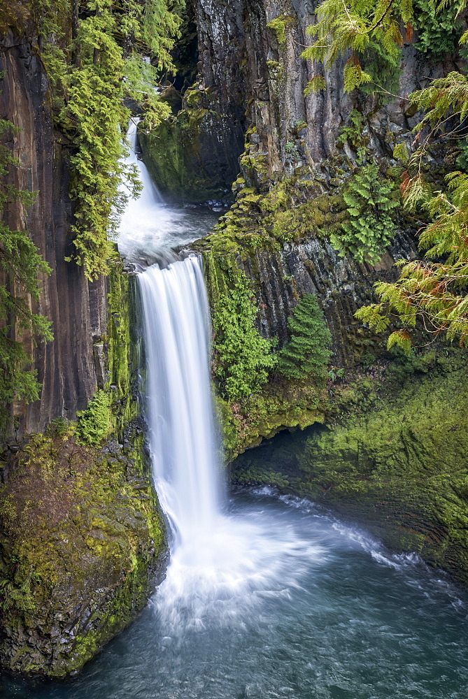 Toketee Falls, North Umpqua River, Umpqua National Forest, Oregon.