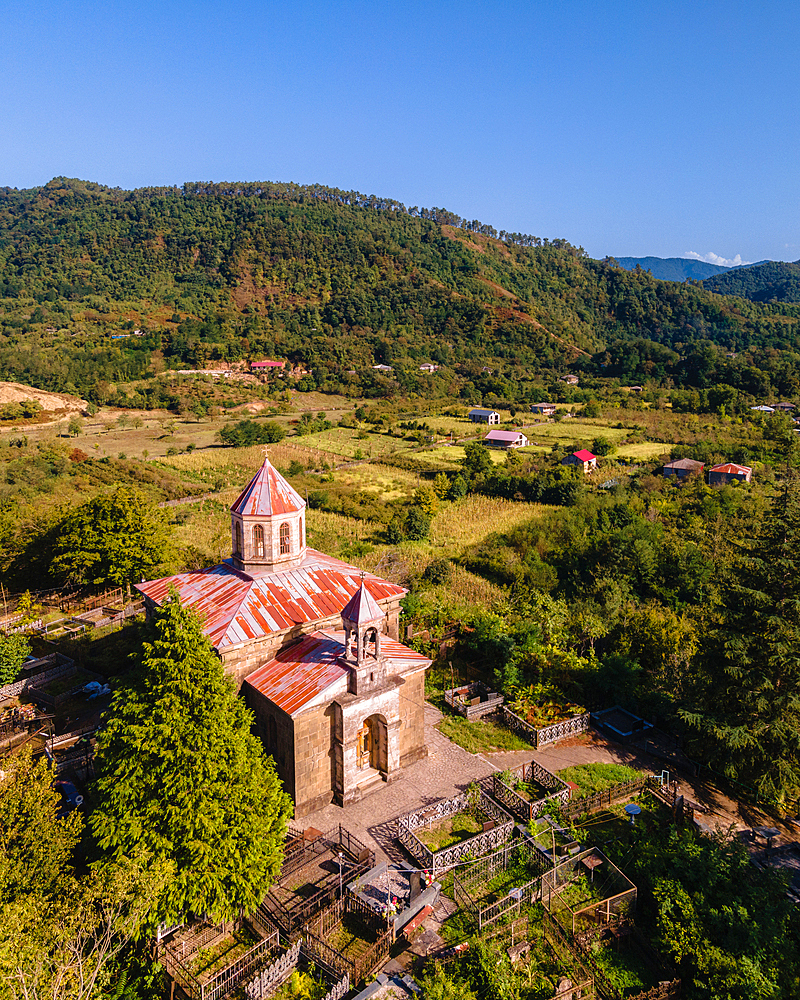 Kvemo Nogha's Church at the border of Imereti and Guria, Georgia (Sakartvelo), Central Asia, Asia