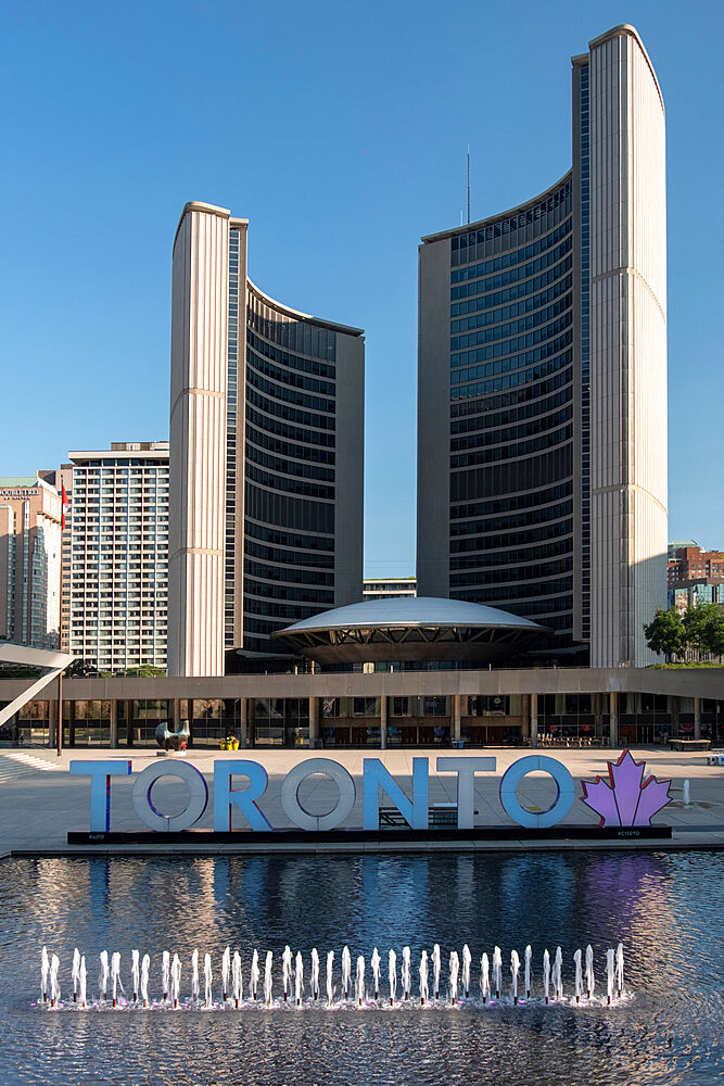 Nathan Phillips Square and Toronto City Hall, Toronto, Ontario, Canada, North America