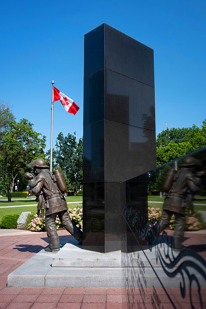 The Ontario Firefighters Memorial, Queens Park, Toronto, Ontario, Canada, North America