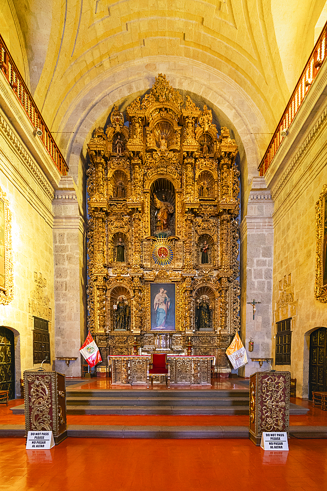 Altar at Church of the Company, Arequipa, Peru