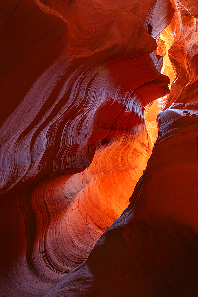 Abstract details of orange slot canyon walls, Antelope Canyon X, Page, Arizona, United States of America, North America