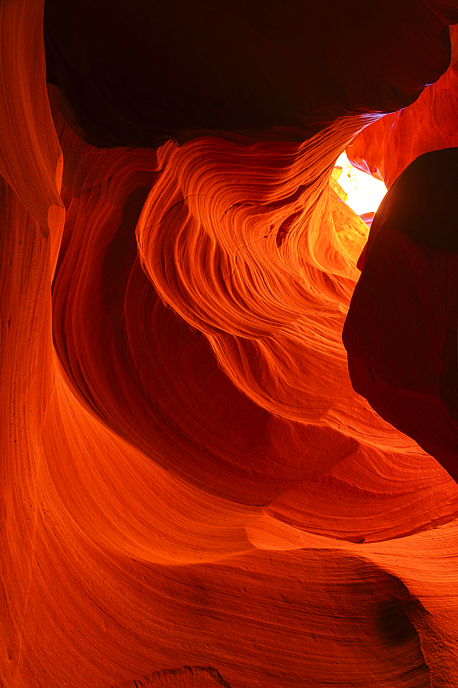 Abstract details of orange slot canyon wall, Antelope Canyon X, Page, Arizona, USA