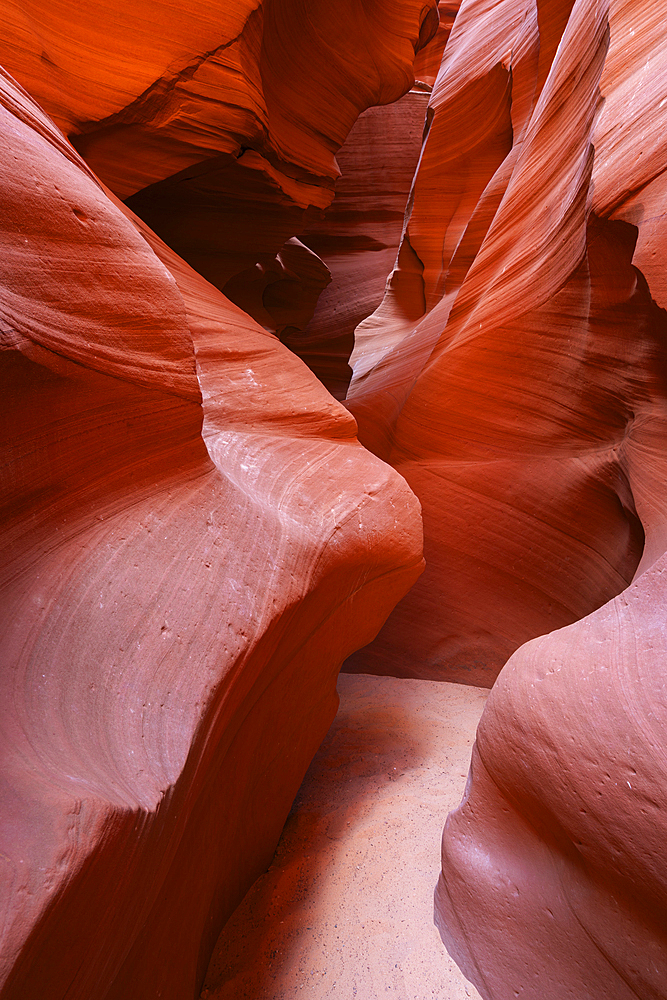 Slot canyon walls, Antelope Canyon X, Page, Arizona, United States of America, North America