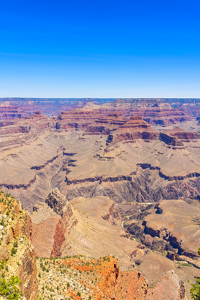 Grand Canyon, from Hermit Road, Grand Canyon National Park, UNESCO World Heritage Site, Arizona, United States of America, North America