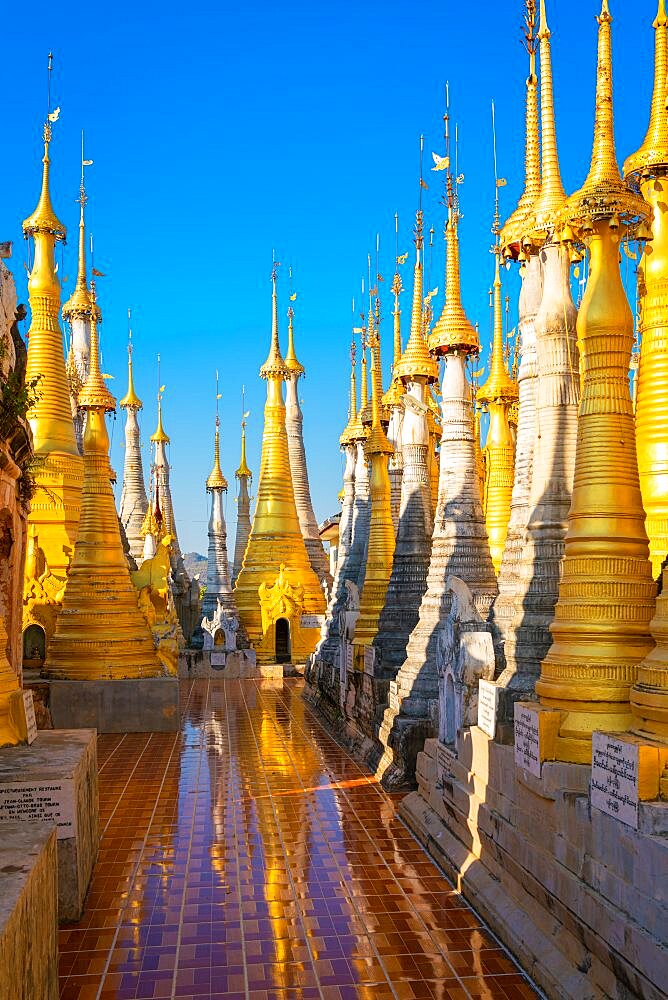 Indein stupas (AKA In Dein), Lake Inle, Myanmar