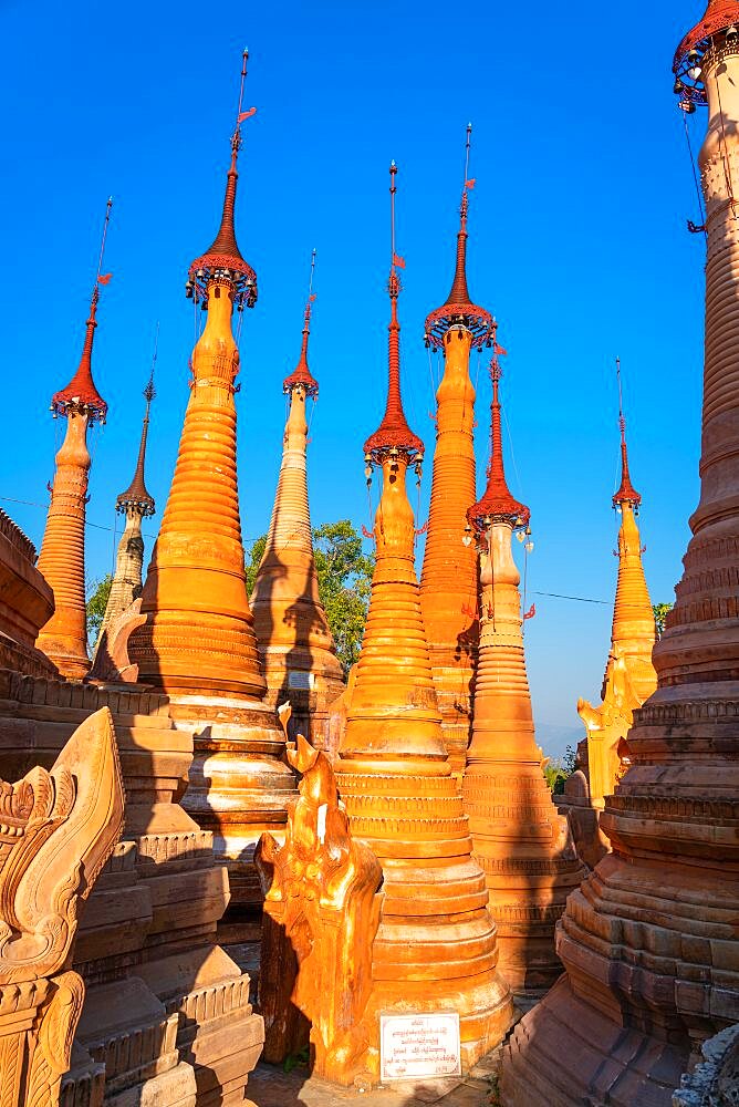 Indein stupas (AKA In Dein), Lake Inle, Myanmar