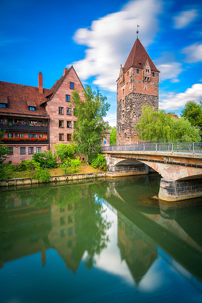 Obere Karlsbrucke, Nuremberg, Bavaria, Germany, Europe