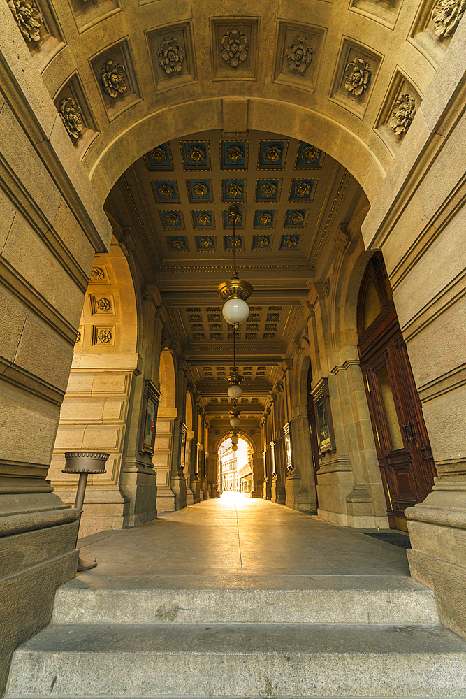 Arcade at National Theatre, Prague, Czech Republic (Czechia), Europe