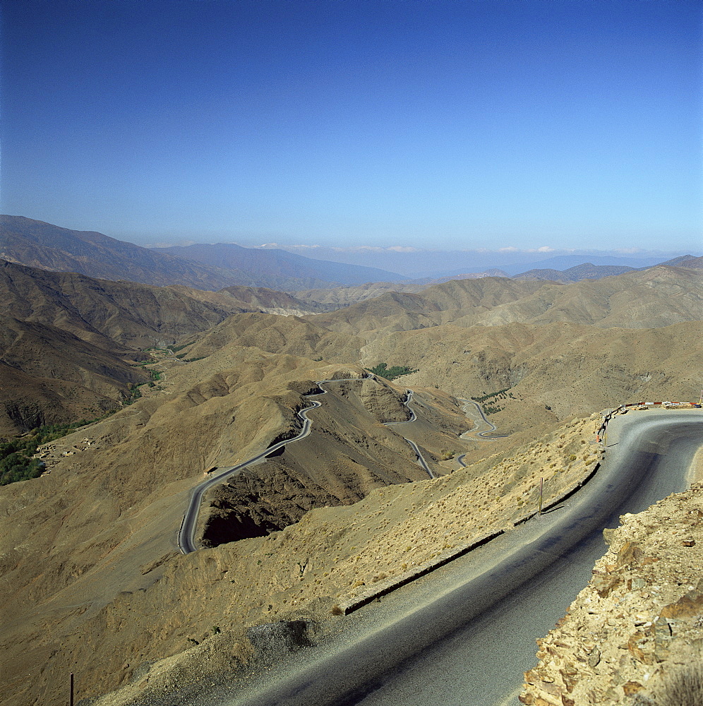 Road through the High Atlas Mountains, Morocco, North Africa, Africa