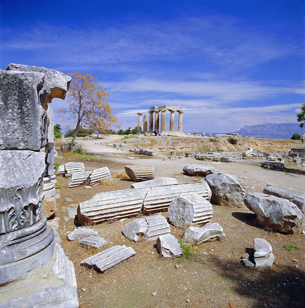 Temple of Apollo, Corinth (Korinthos), Greece, Europe