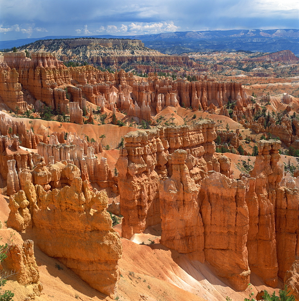 Pinnacles and rock formations caused by erosion viewed from Inspiration Point, in the Bryce Canyon National Park, Utah, United States of America, North America